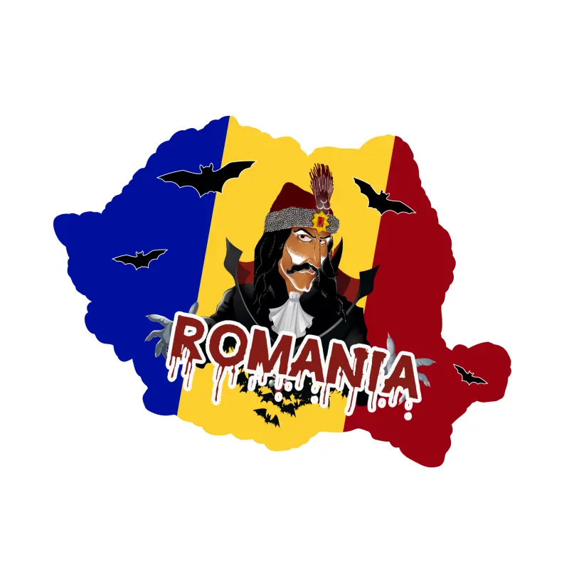 Mgs199-dracula romania, magnet harta, model mgs199